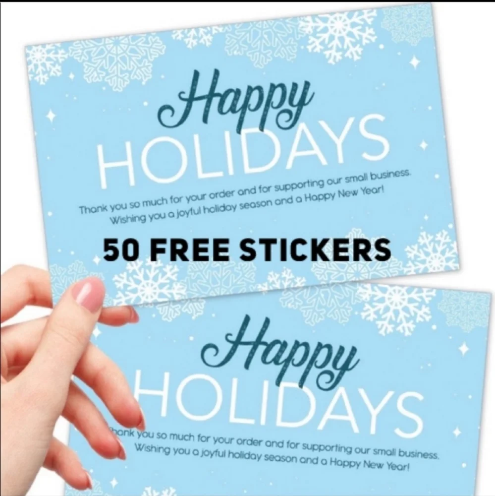25 Happy Holidays 4X6 Thank you…